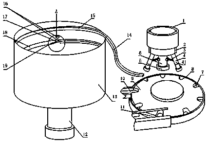 Aluminum foil cap packing mechanism