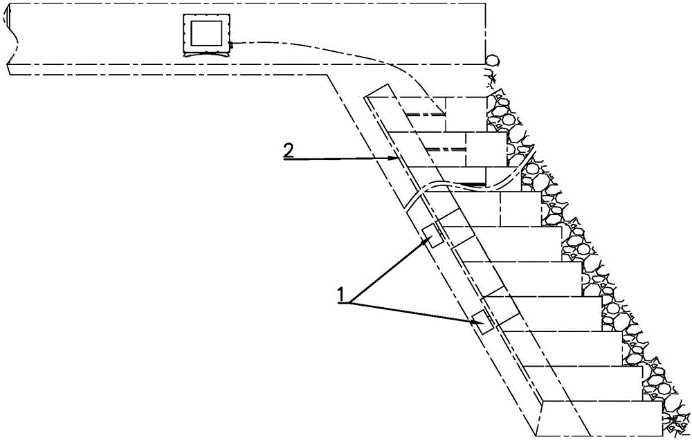 Scraper conveyor pushing structure for pitching oblique mining way of fully-mechanized coal mining face of sharp-inclined coal seam