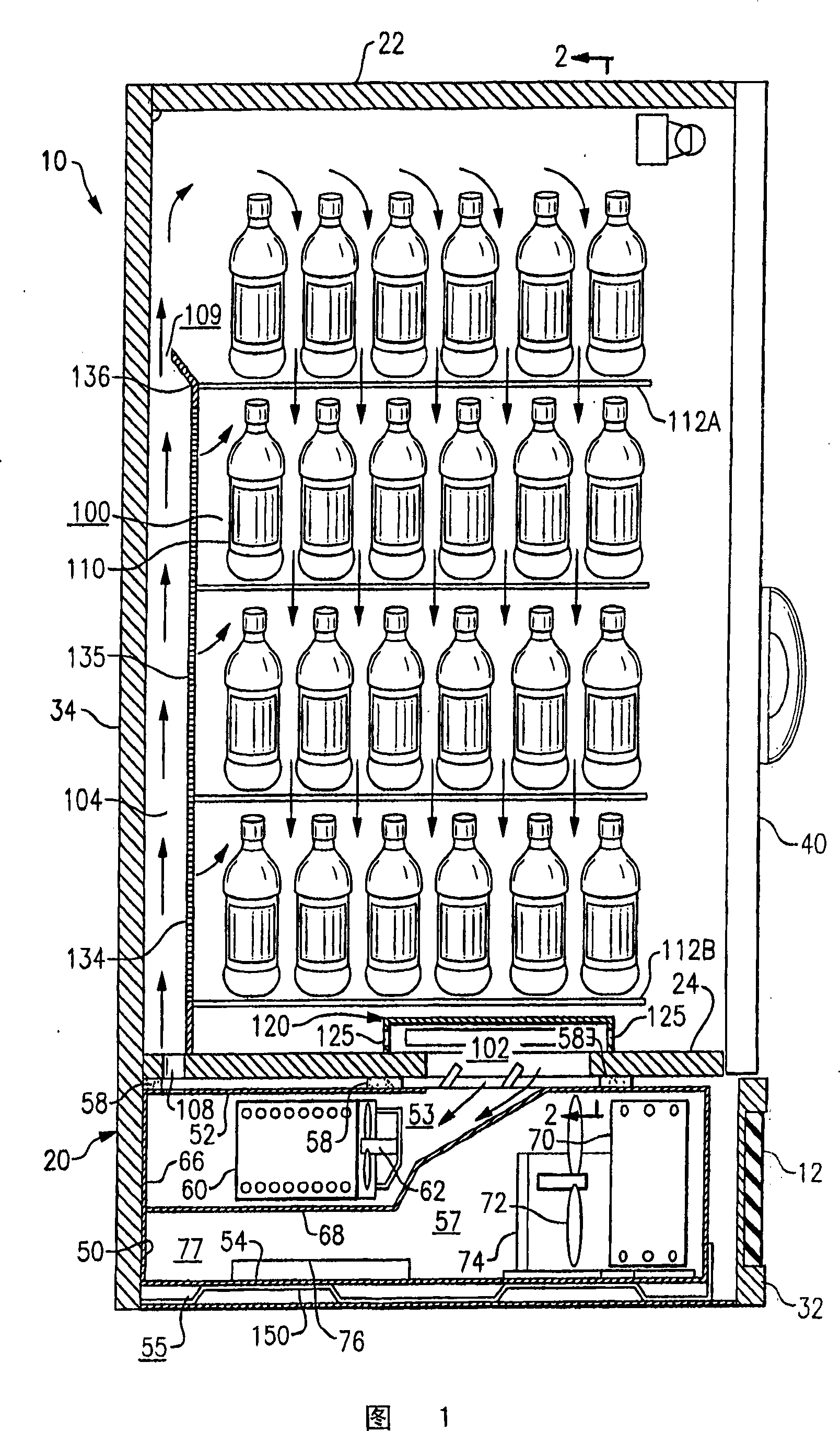 Bottom deck assembly for refrigerated merchandiser