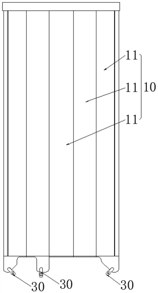 Battery shell runner partition welding process based on harmonica-shaped sectional material