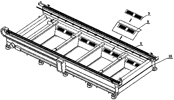 Sectional type air draft device used for laser cutting machine tool body