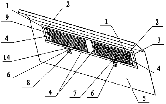 Sectional type air draft device used for laser cutting machine tool body