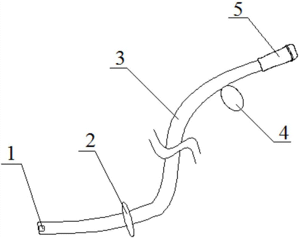 Nasopharynx oxygen inhalation tube