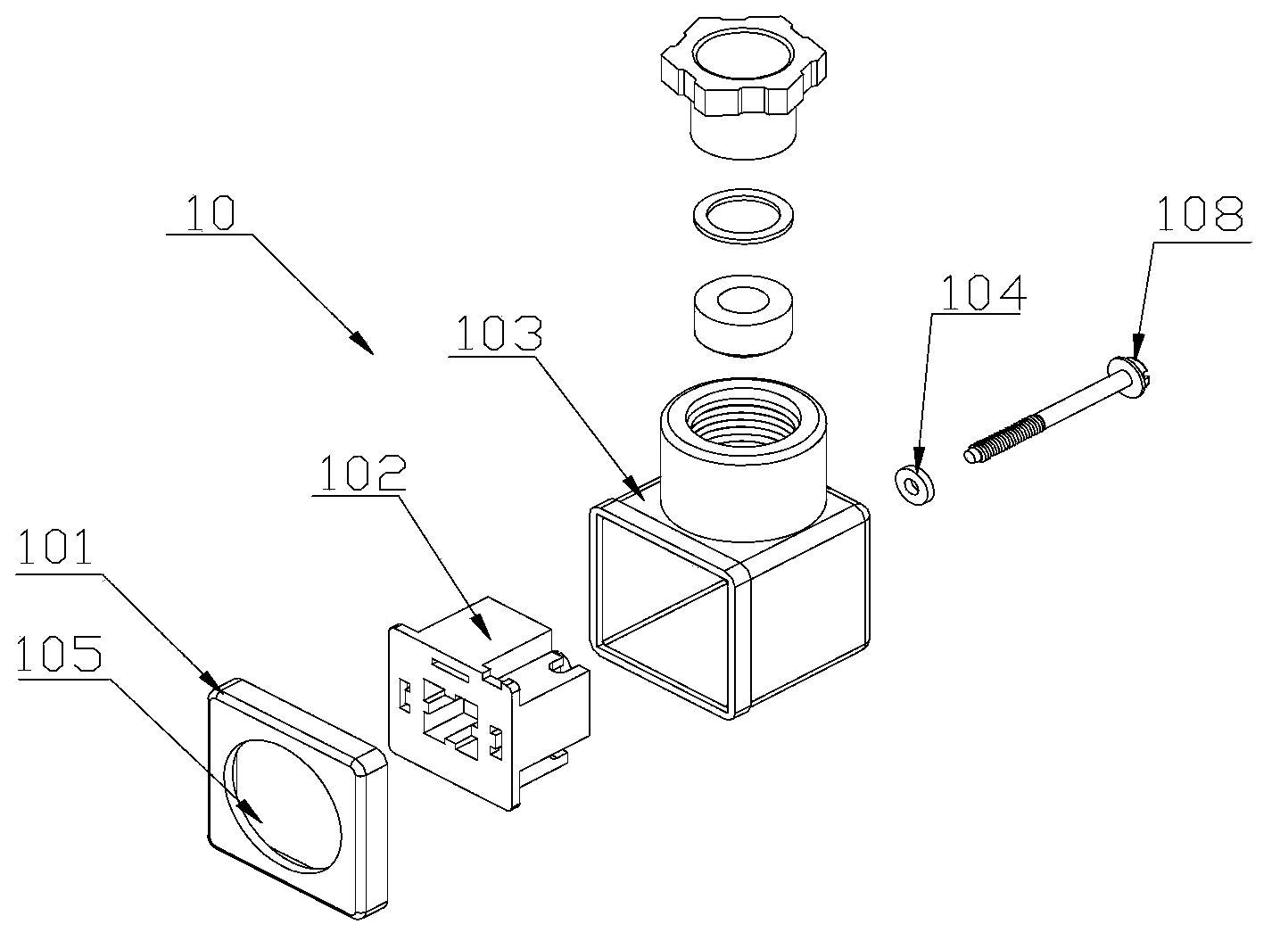 Electromagnetic valve and connector thereof