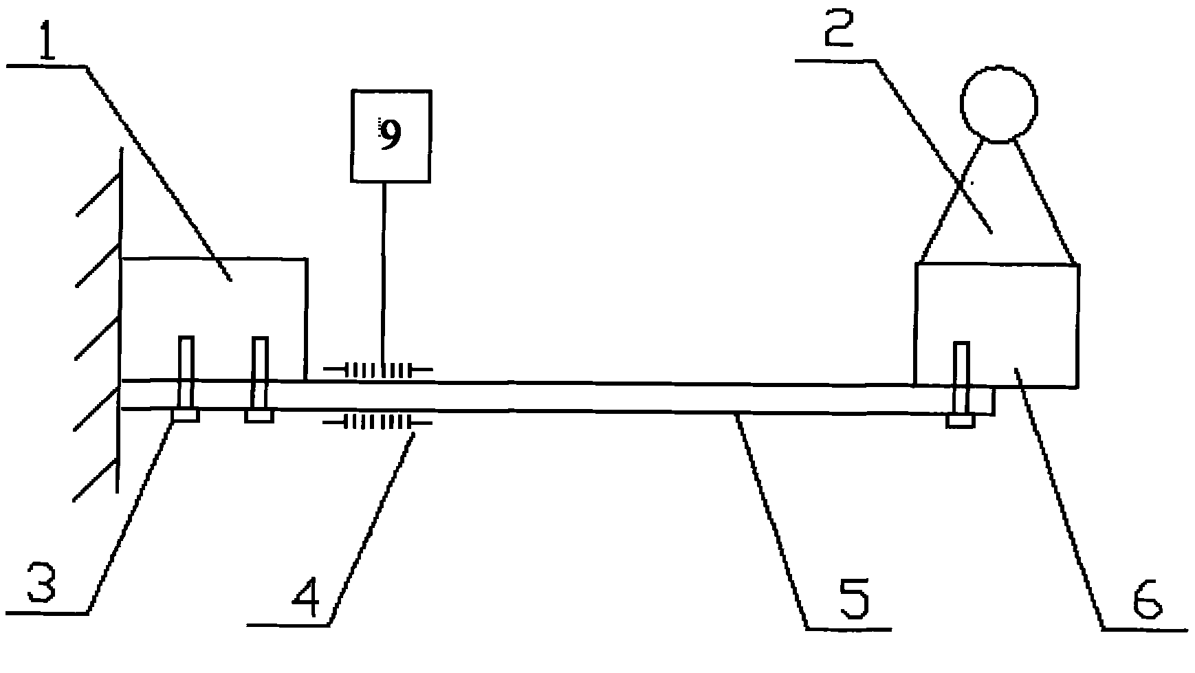 Differential strain type optical fiber Bragg raster-suspended belt scale