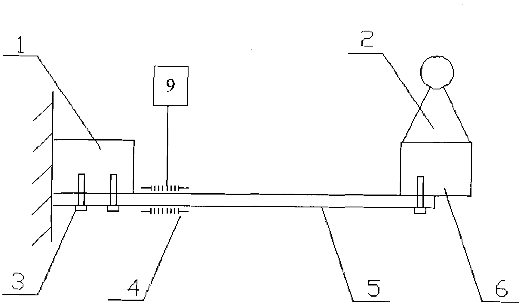 Differential strain type optical fiber Bragg raster-suspended belt scale