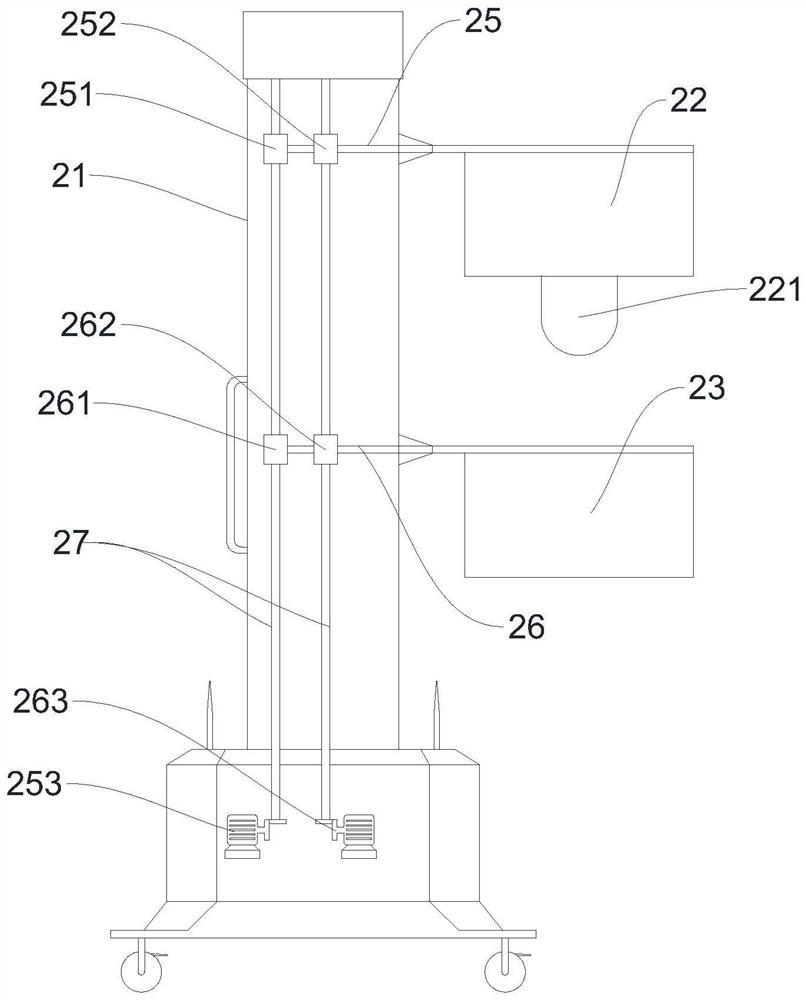 Medical X-ray vertical radiography rack protection device and using method thereof