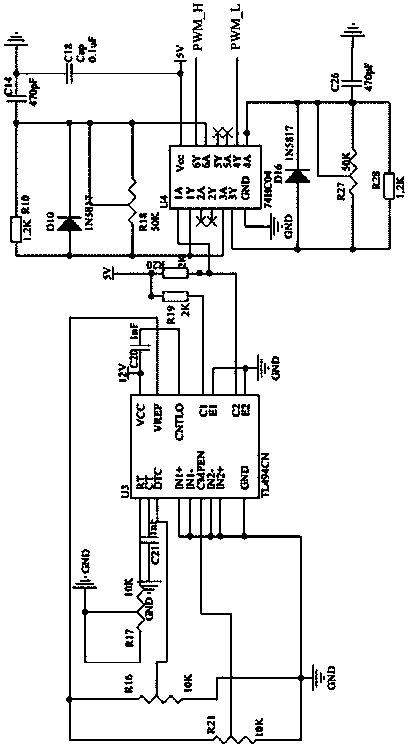 Asymmetric waveform pulse power supply