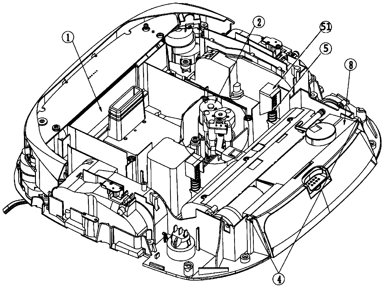 Lifting device for mopping roller of sweeping robot