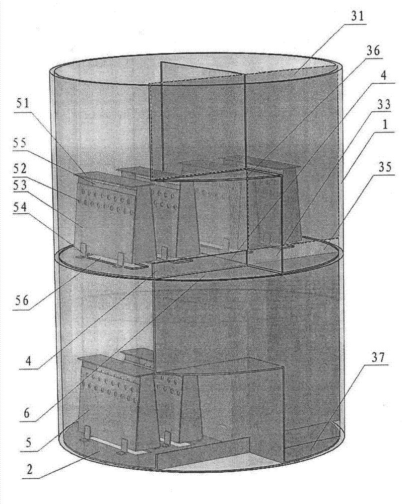 Stereo mass transfer liquid co-flow tower