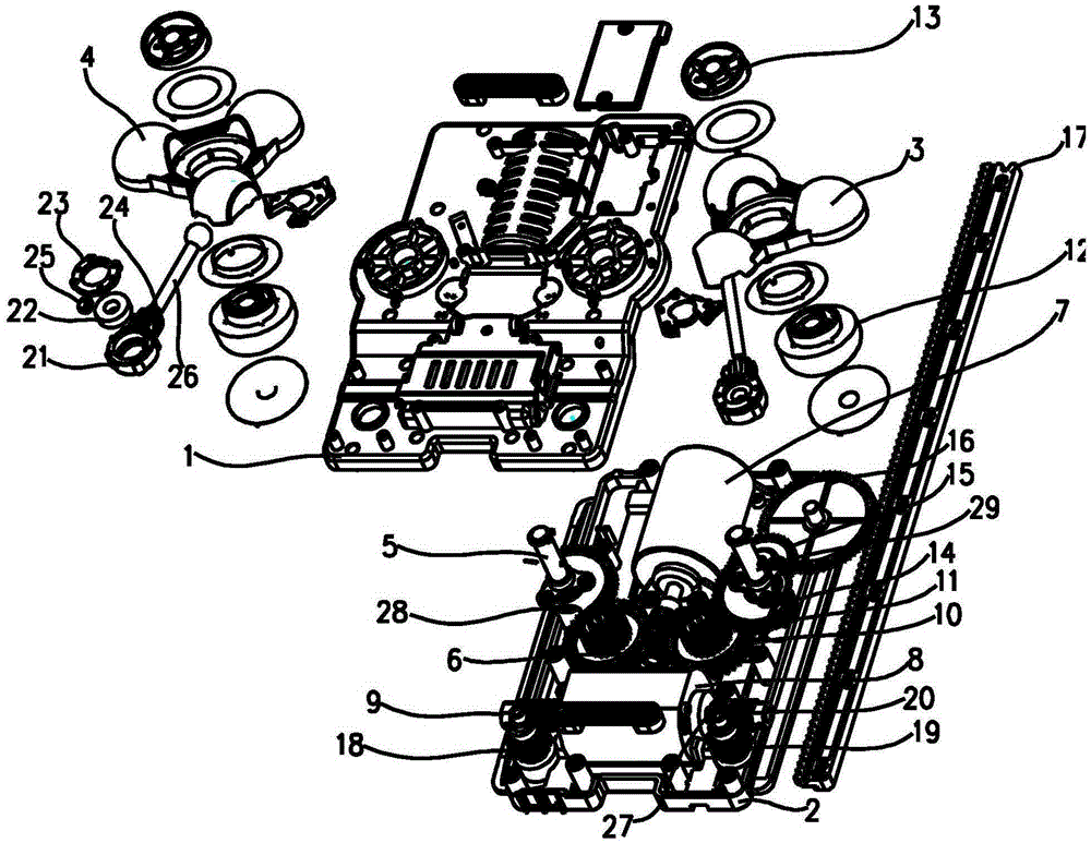 Kneading and knocking massage apparatus