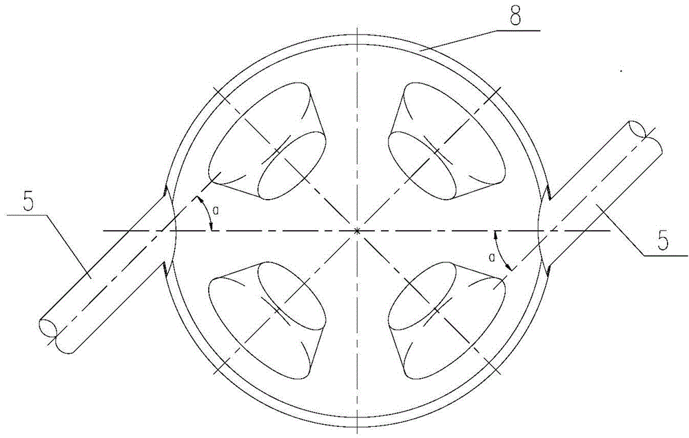 Vertical roll mill air-distribution process for adjusting cement particle gradation, and device for achieving process