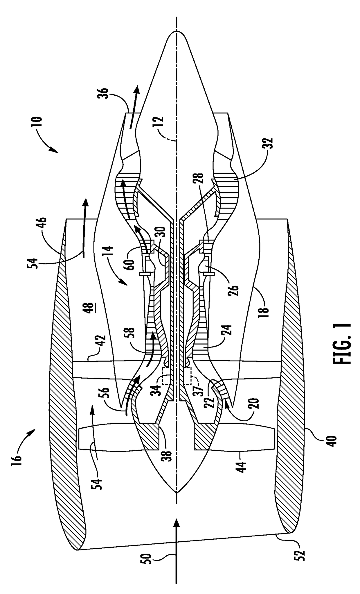 Aeroderivative jet engine accessory starter relocation to main shaft -- directly connected to hpc shaft