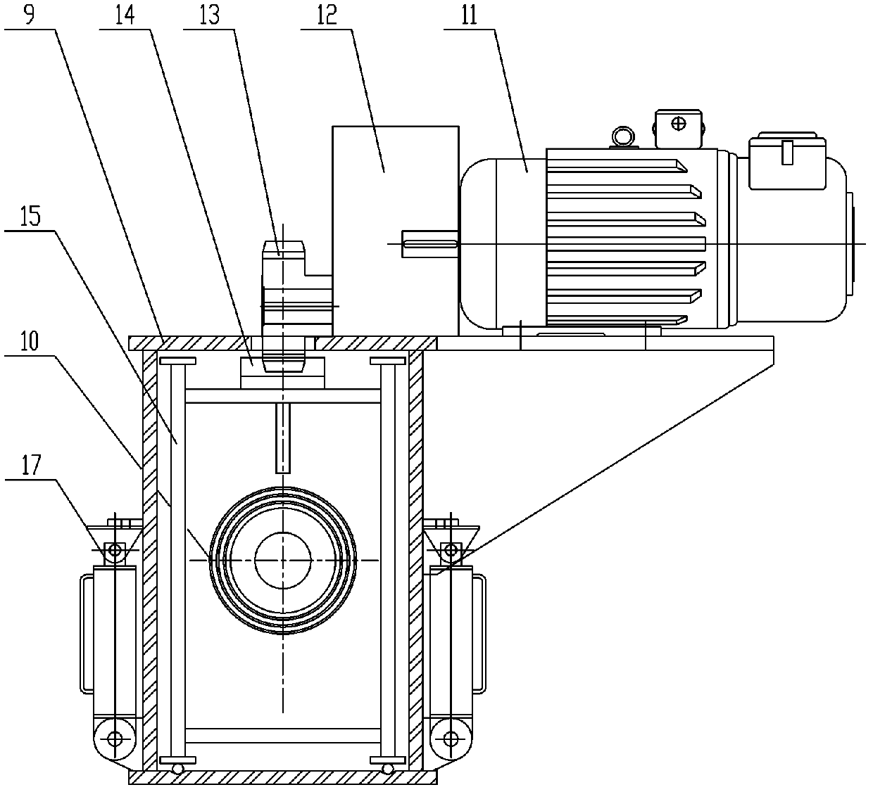 Loading device for entirely applying simulative load to ocean work-over rig