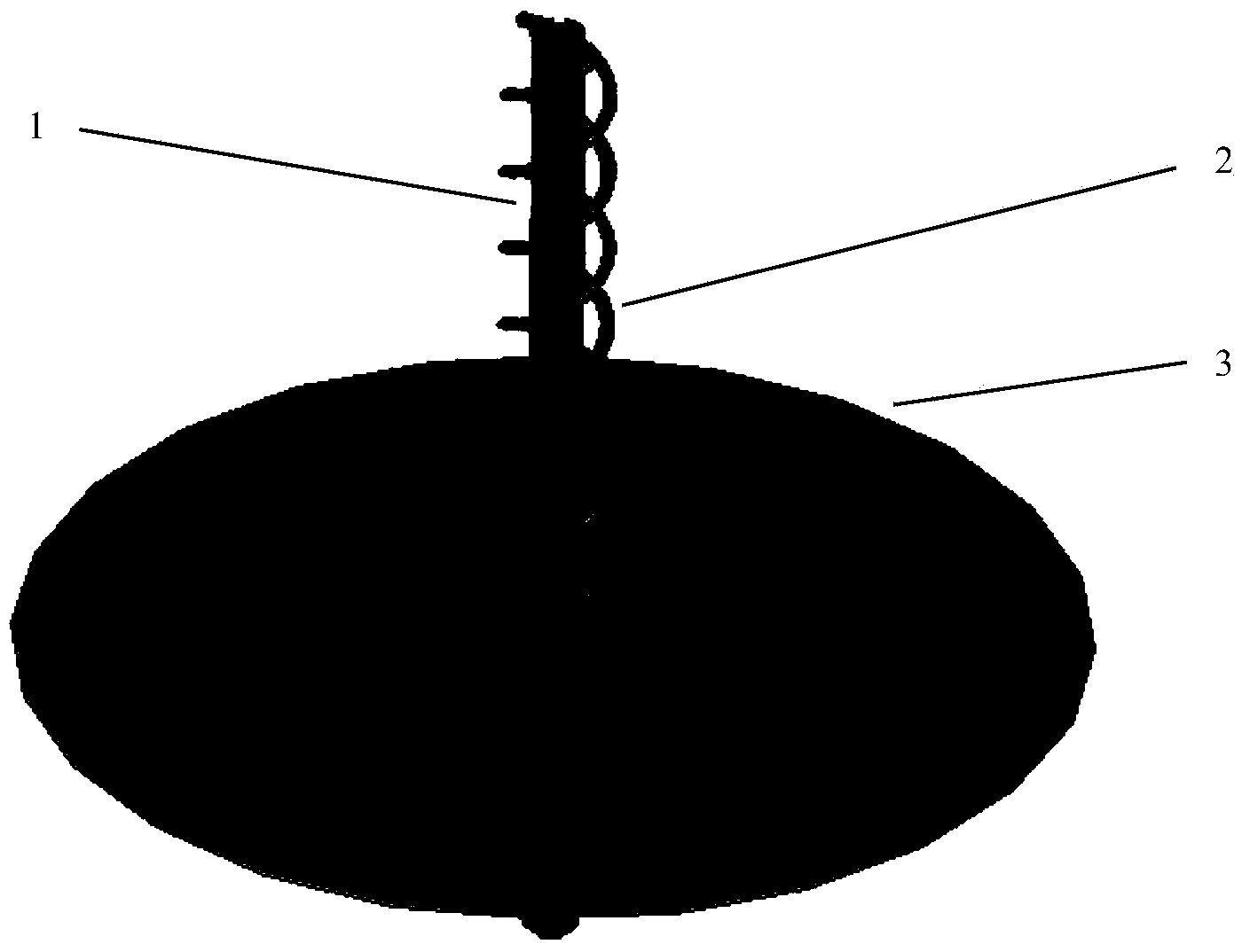 Satellite data transmission antenna with wide beam and even gain advantages