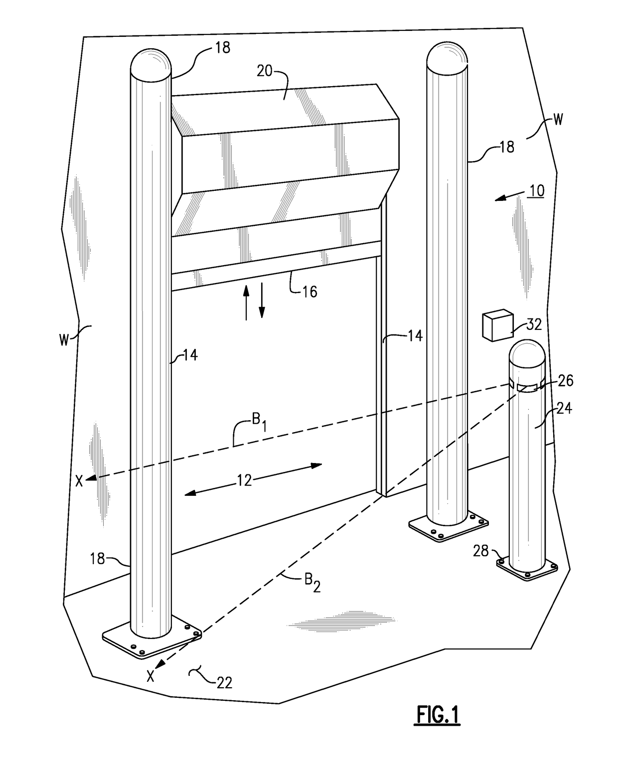 Bollard Sensor and Activator for High Speed Door