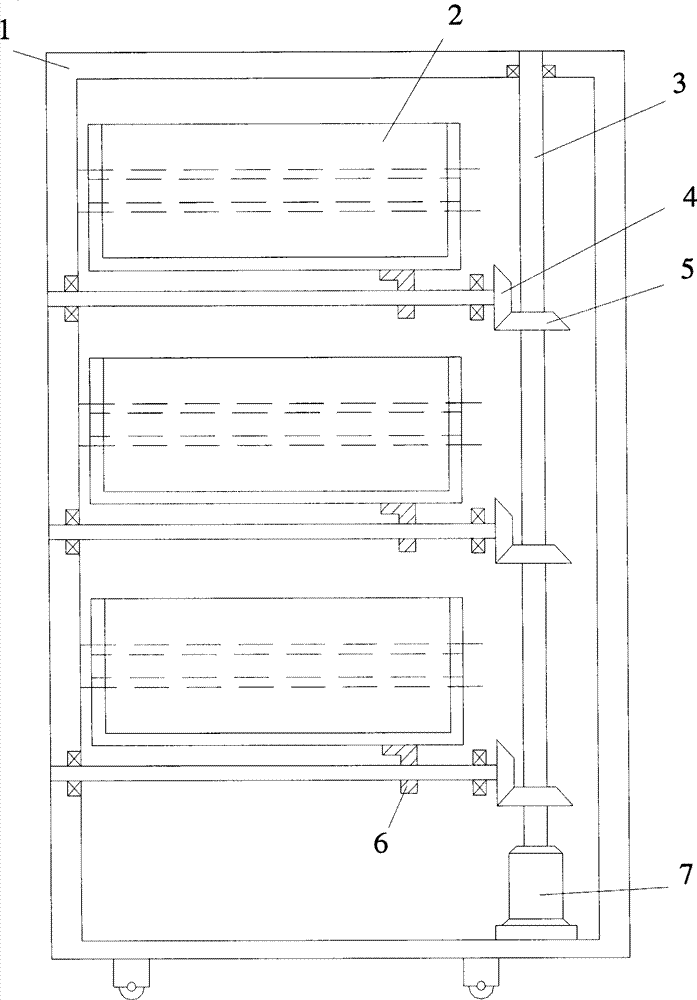 Vertical soilless culture system pushed and pulled through single-circuit stepping motor