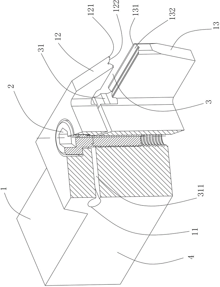 Tool holder for grooving cutting blade