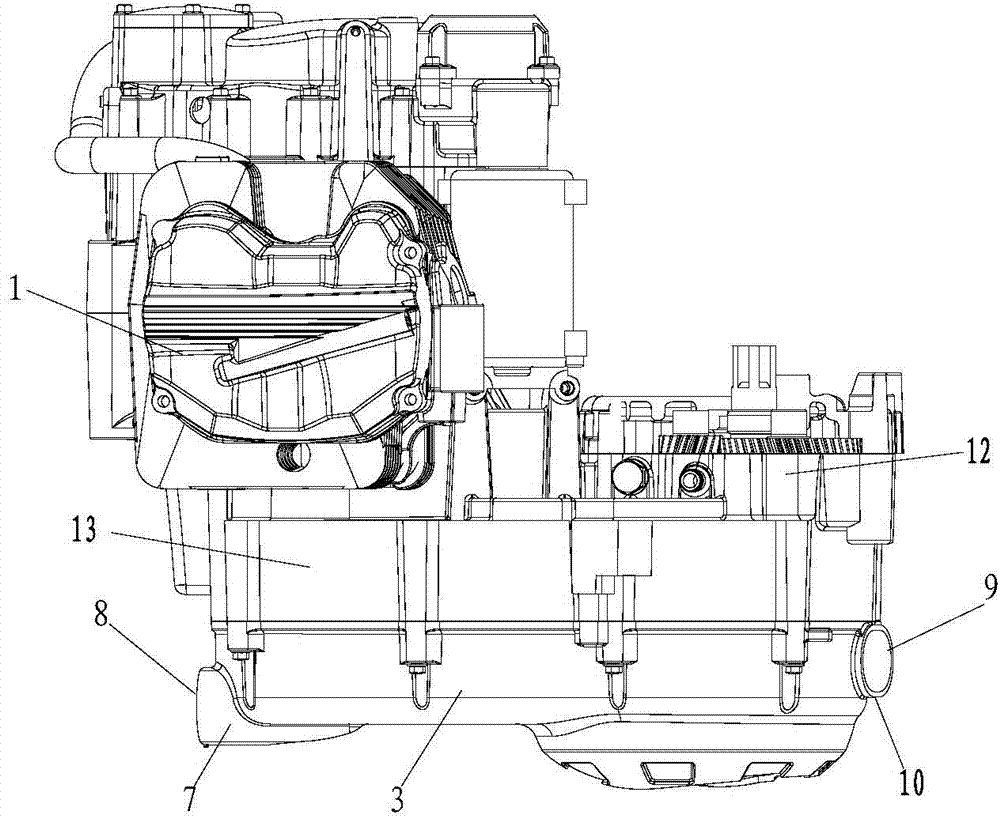 CVT (constant-voltage transformer) transmission structure assembly and motorcycle