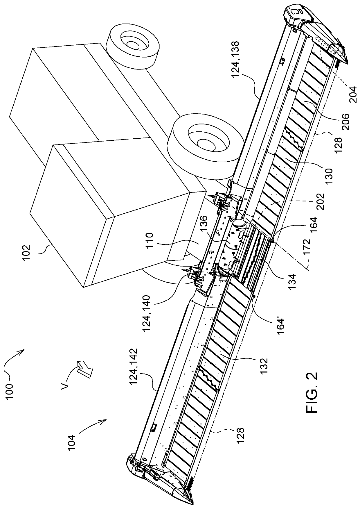 Harvesting head constant force assembly