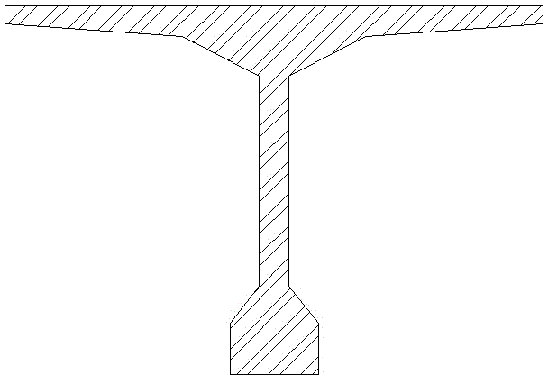 Prefabricated T-shaped beam and method of building continuous beam bridge by adopting prefabricated T-shaped beams