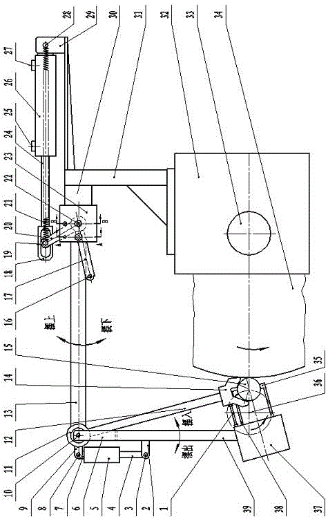 On-line following diameter measuring method and device in following grinding