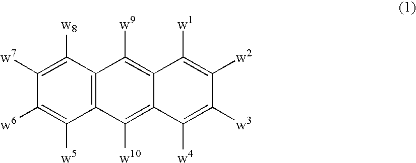 Electroluminescent device including an anthracene derivative