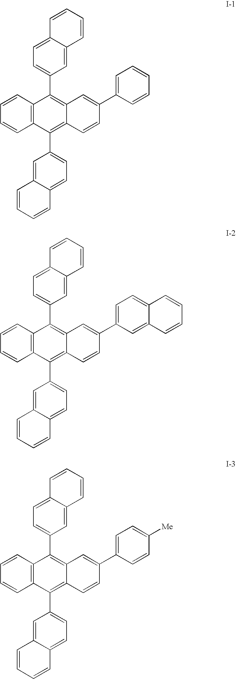 Electroluminescent device including an anthracene derivative