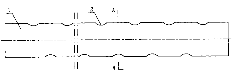 Multi-row pit heat exchange tube