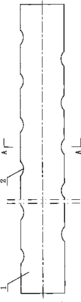 Multi-row pit heat exchange tube