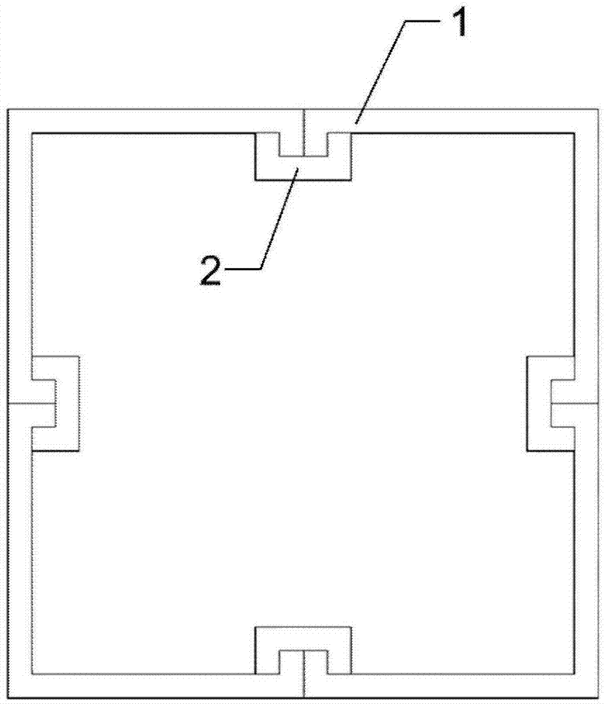 Keel embedded-buckled assembling anti-cracking anti-seepage permanent cylinder shuttering