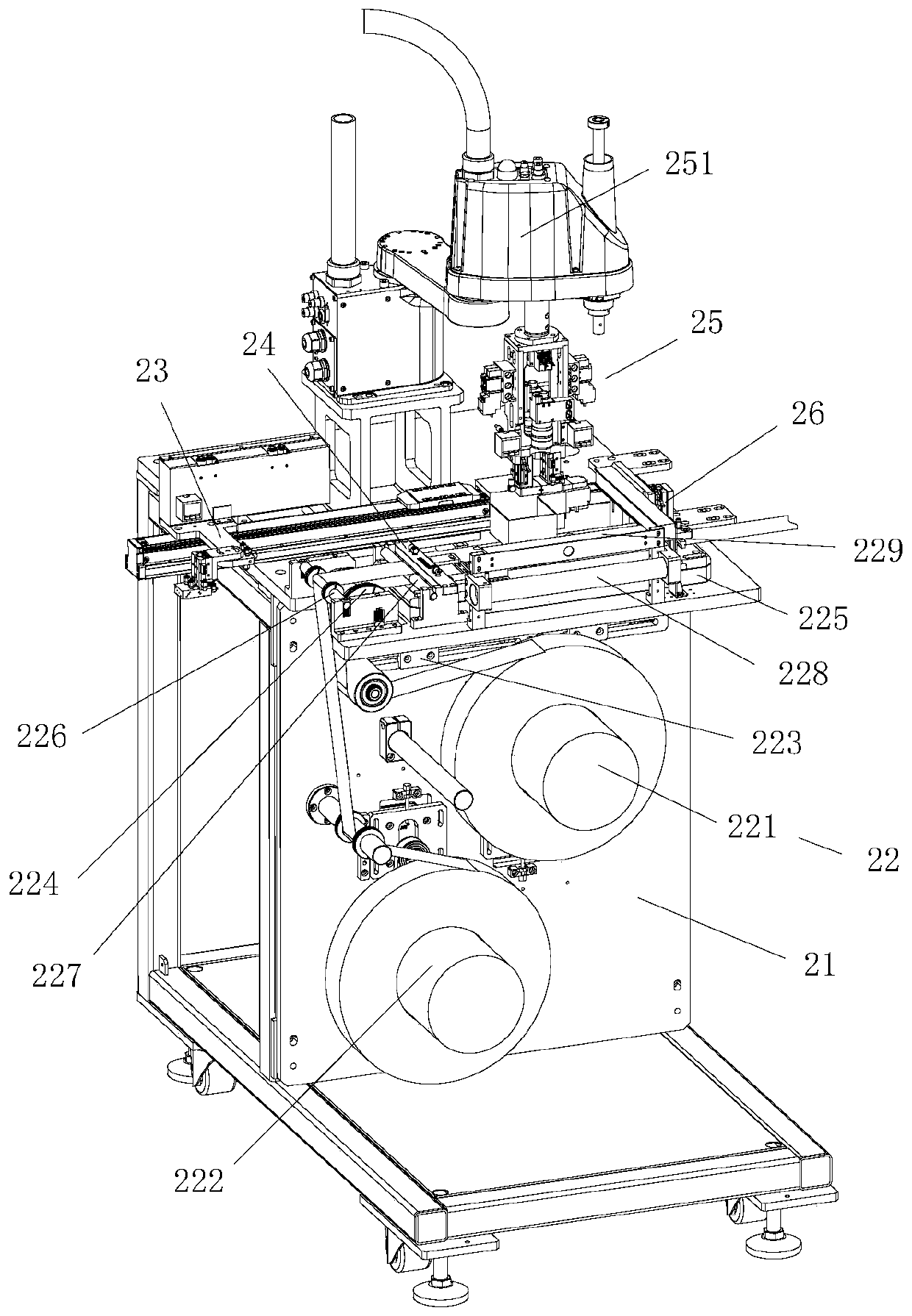 Steel sheet laminating device