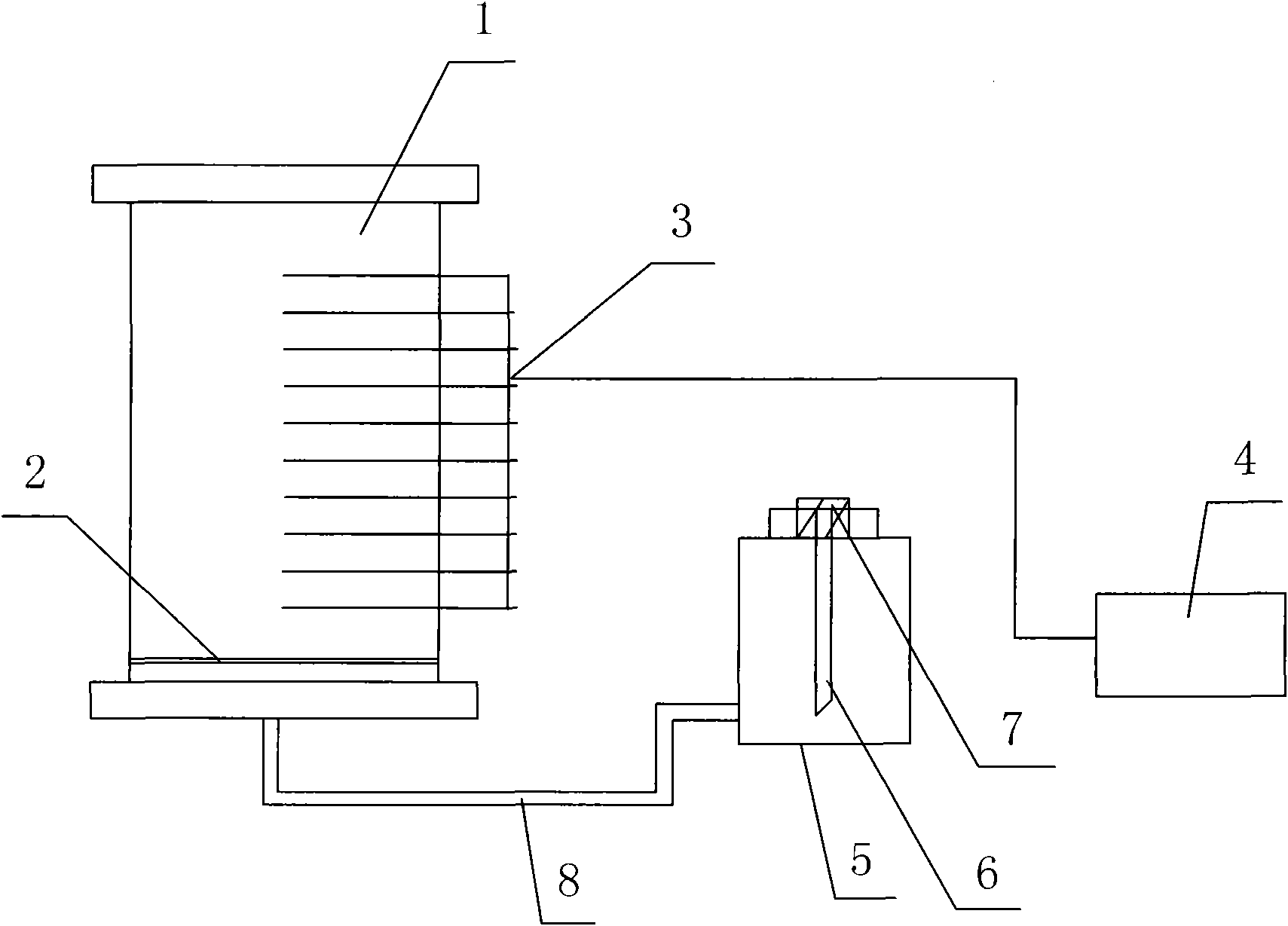 Device and method for testing soil-water characteristic curve of sandy soil