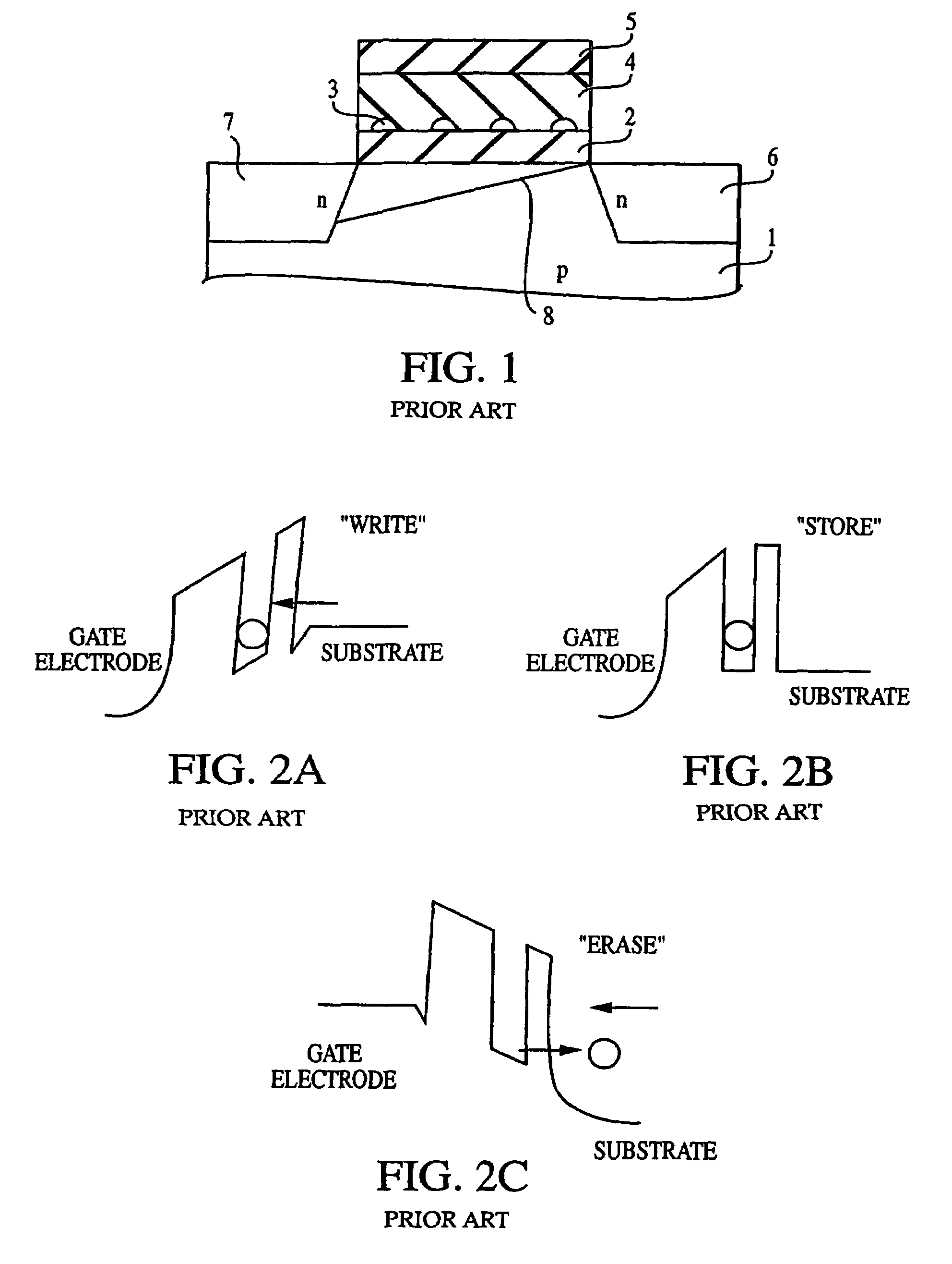 Method of forming a non-volatile electron storage memory and the resulting device