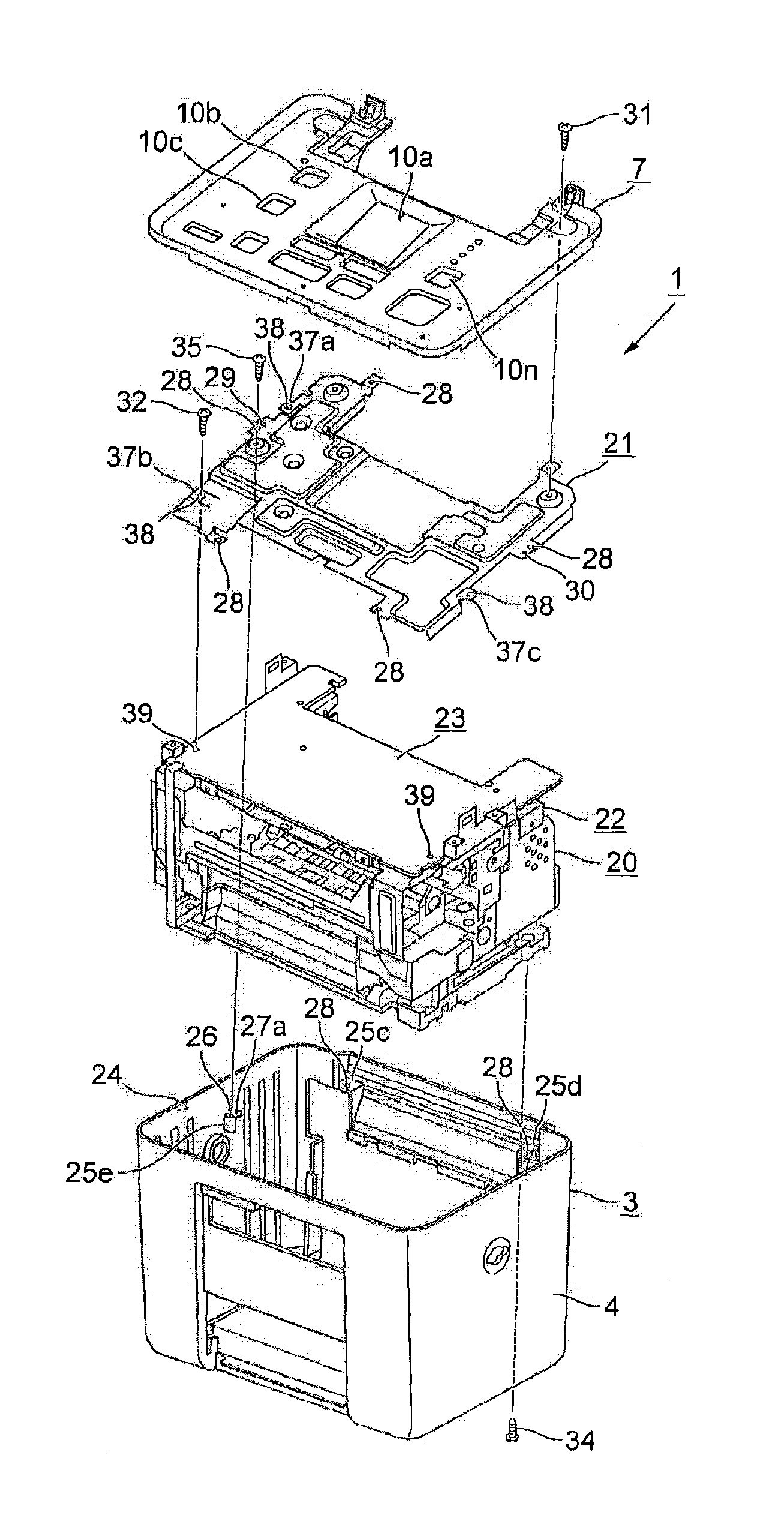 Fixing device of shield plate, recording apparatus and liquid ejecting apparatus