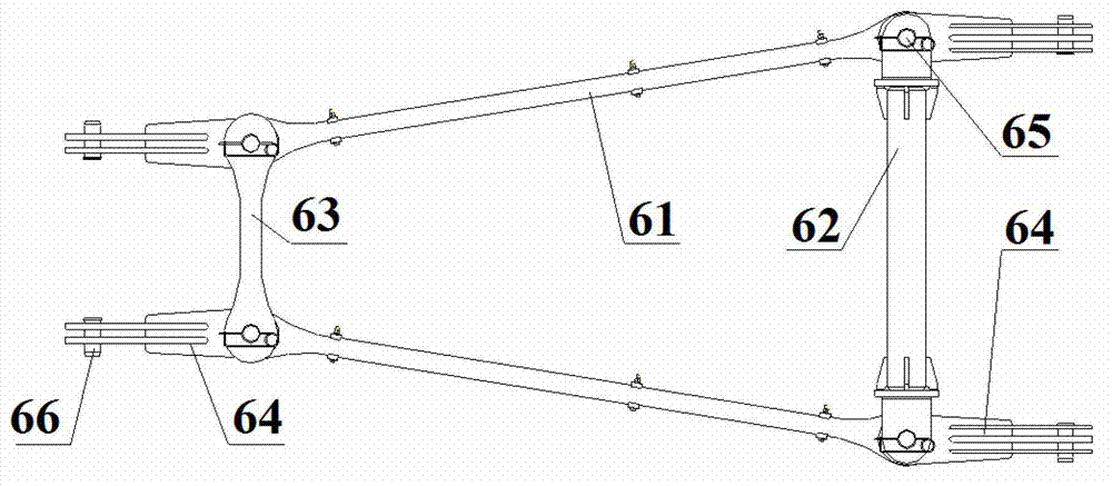 Flexible connecting and fixing structure and equalizing beam