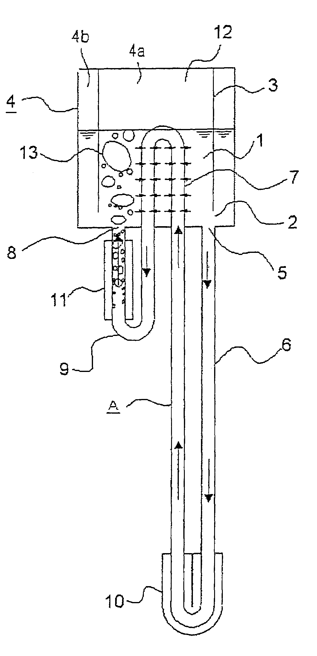 Vapor-lift pump heat transport apparatus