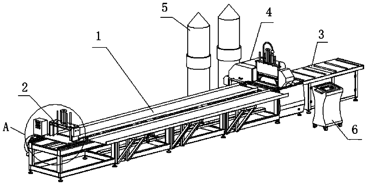 Automatic feeding saw for building aluminum formwork