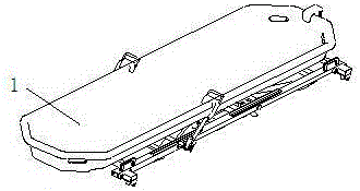 Quick plug-in rescue stretcher bracket structure and elevating fire truck using the structure