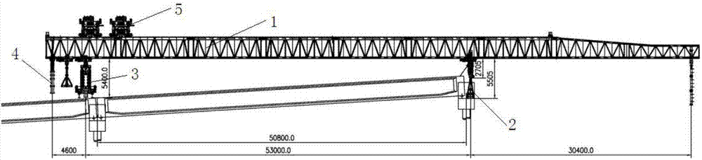 A girder erection method and a bridge erection machine for the working condition of a large longitudinal gradient