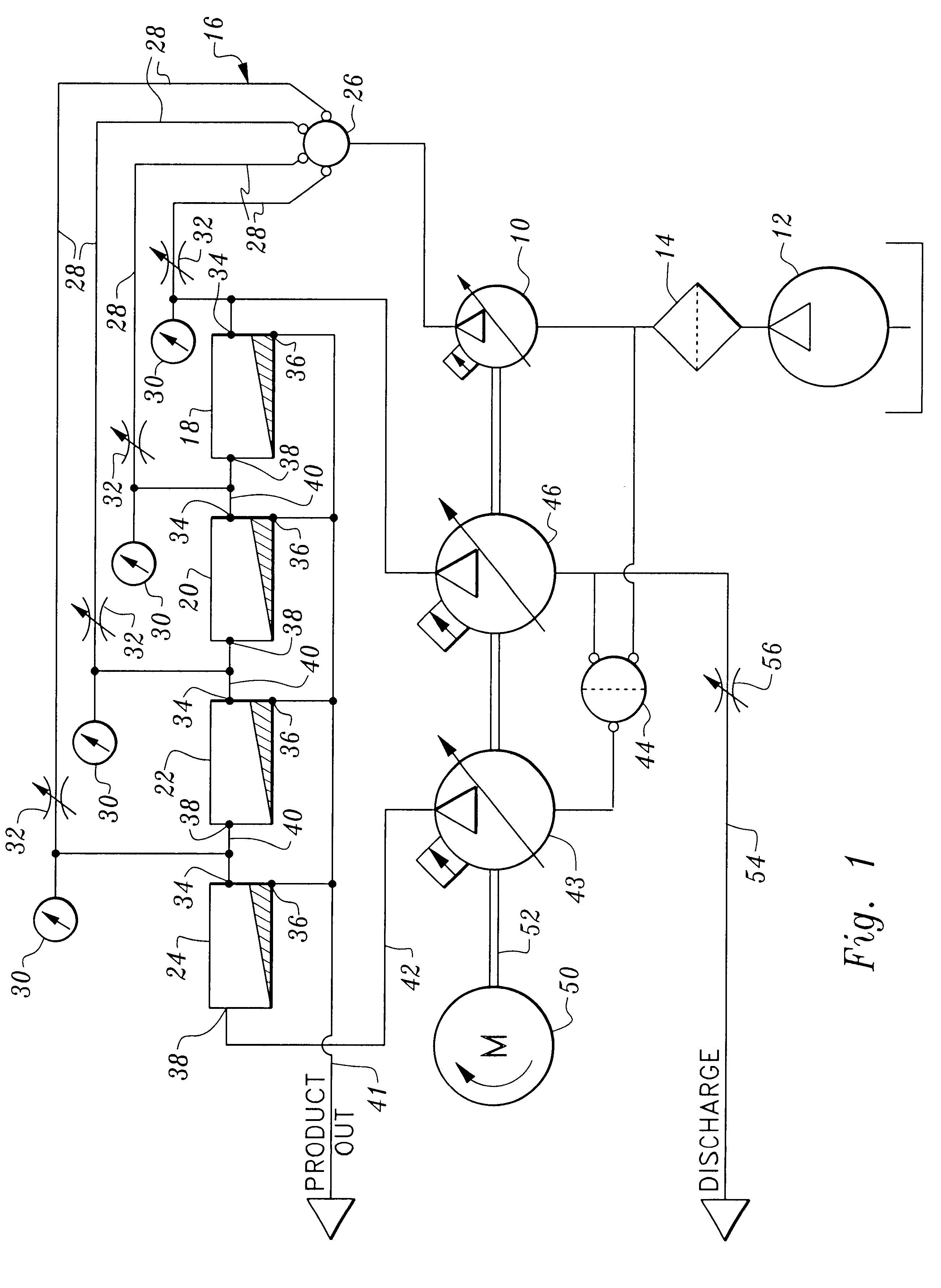 Reverse osmosis filtering apparatus with concentrate dilution