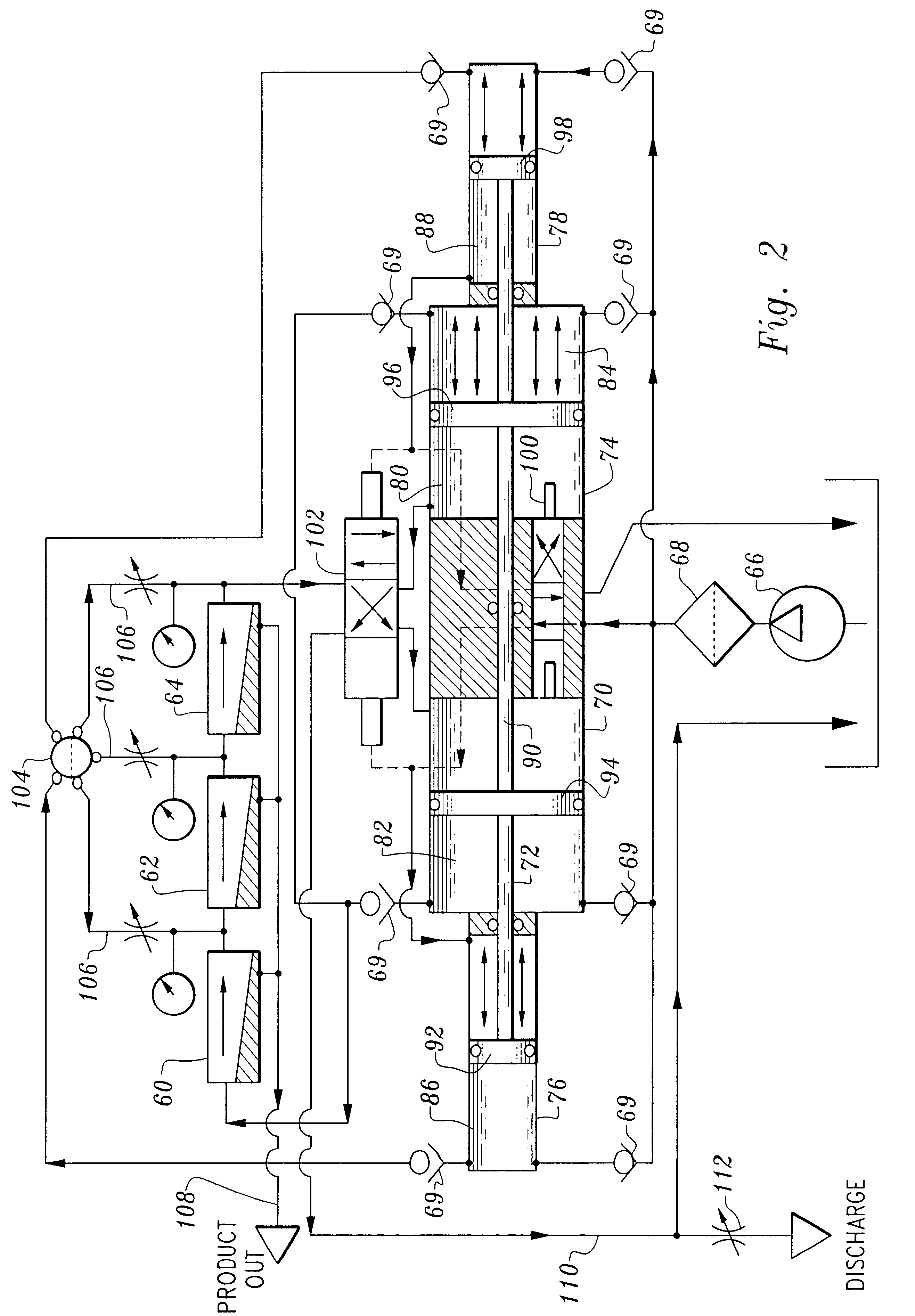 Reverse osmosis filtering apparatus with concentrate dilution