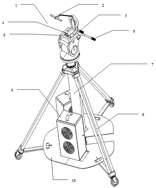 Movable type lifting three-dimensional rotating base frame