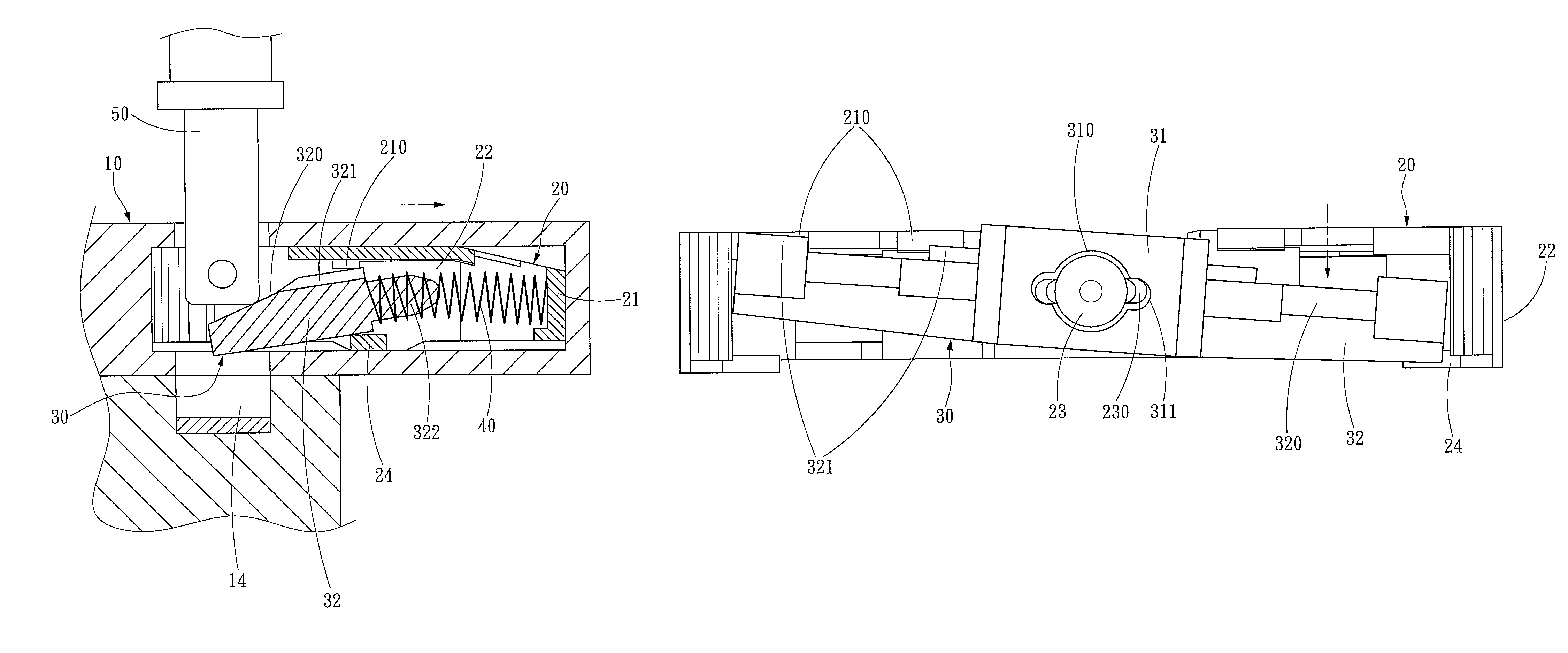 Sliding safety structure for power supply receptacles