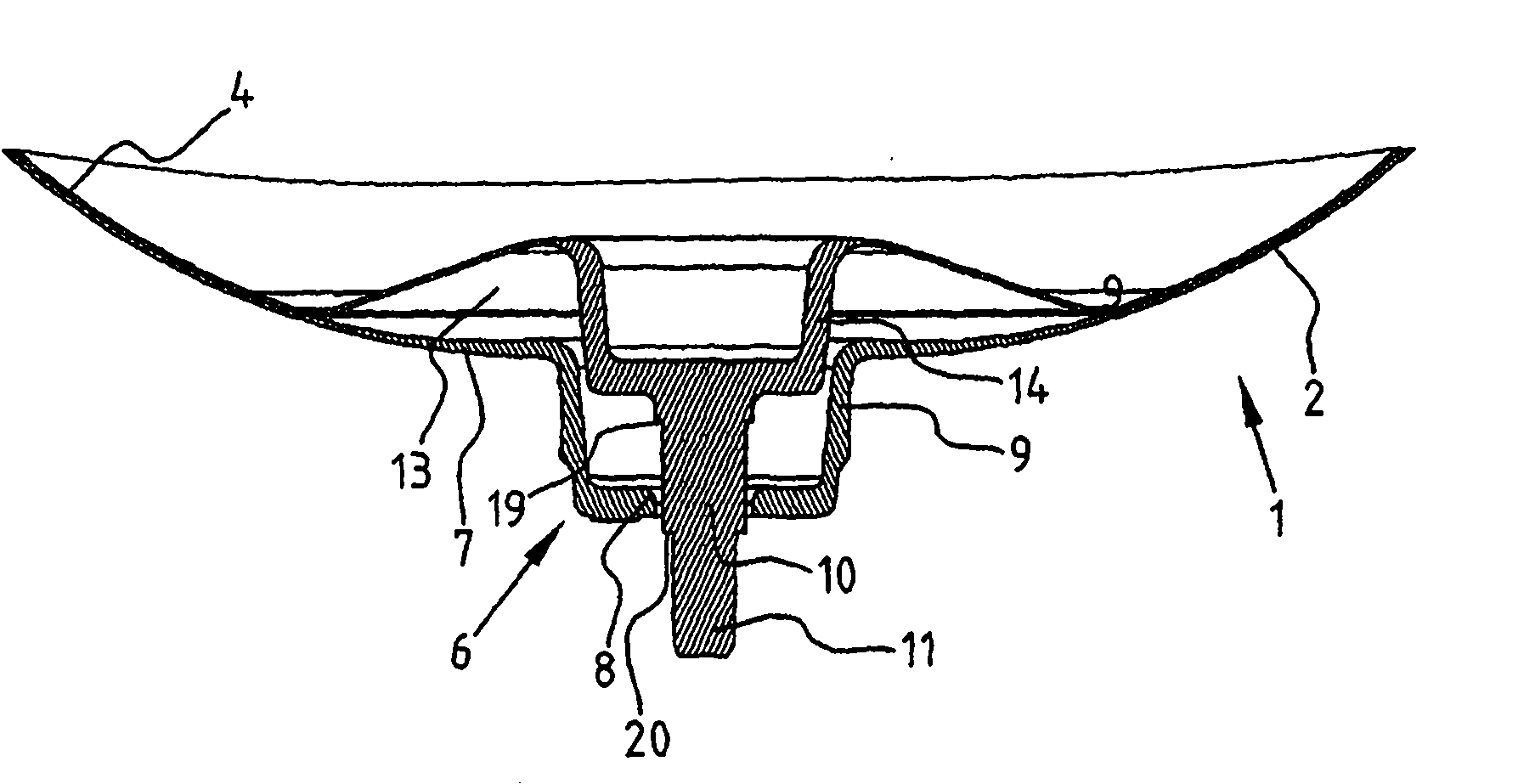 Container with deformable inner container and method for manufacture thereof