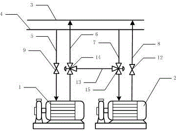 Method for utilizing cooling water of host machine and cooling water of standby machine of power equipment in cascaded way