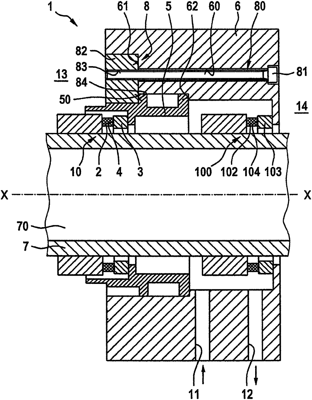 Mechanical sealing arrangement with a simplified structure