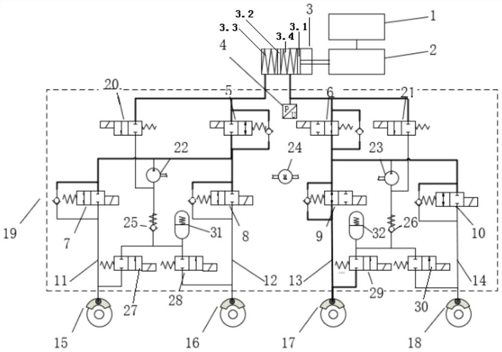 Exhaust and detection method of hydraulic brake circuit of brake-by-wire system