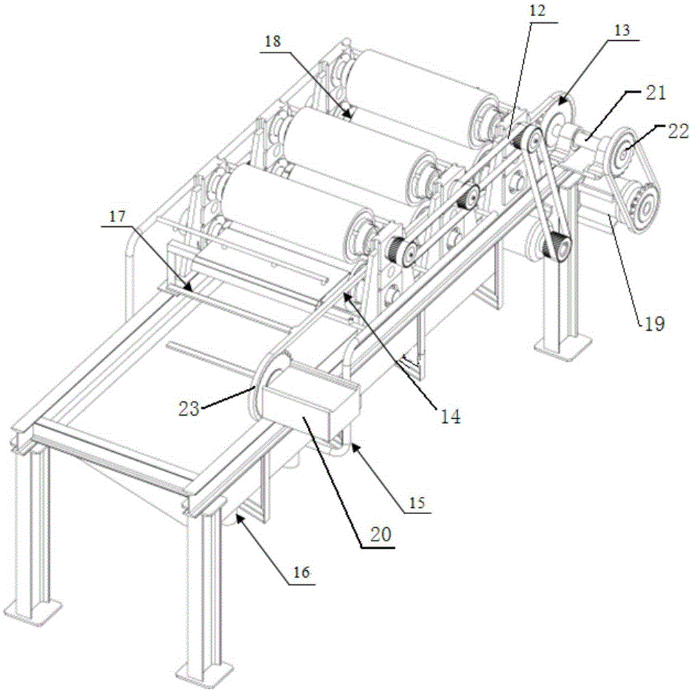 Continuous washing device for polyester-nylon barrel