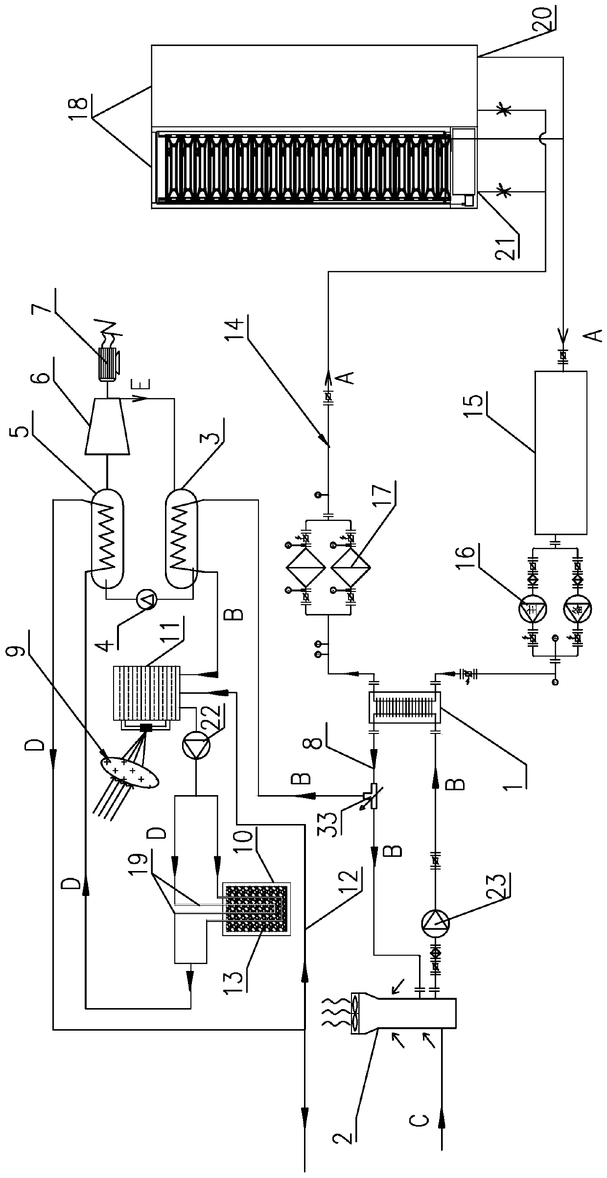 Waste heat recovery system of liquid cooling data center